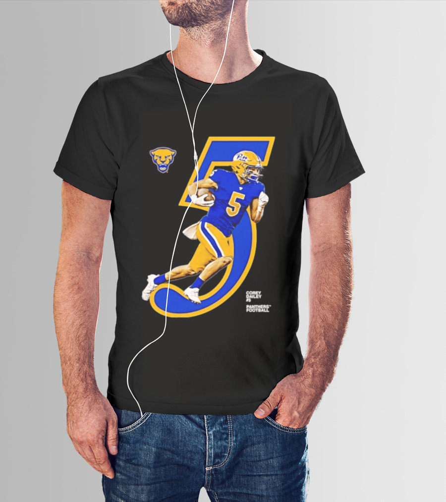 Pitt Panthers Corey Dailey 5 Football Jersey Number T-Shirt