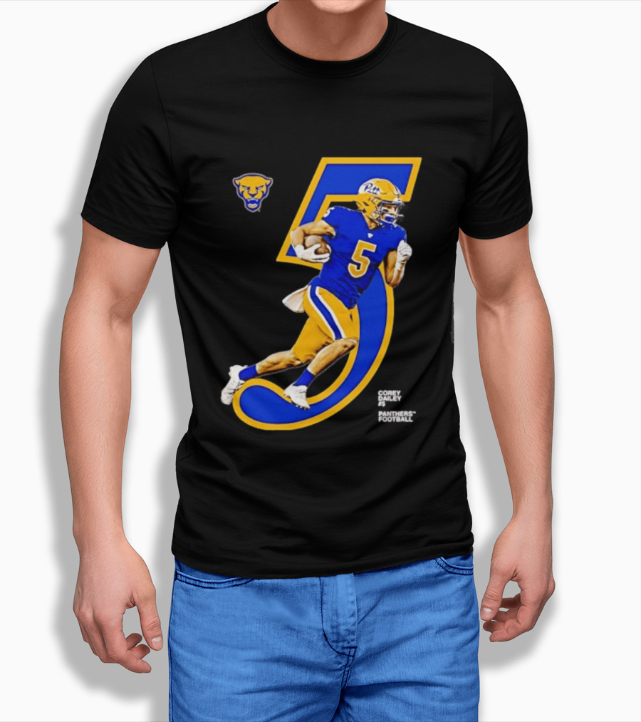 Pitt Panthers Corey Dailey 5 Football Jersey Number T-Shirt