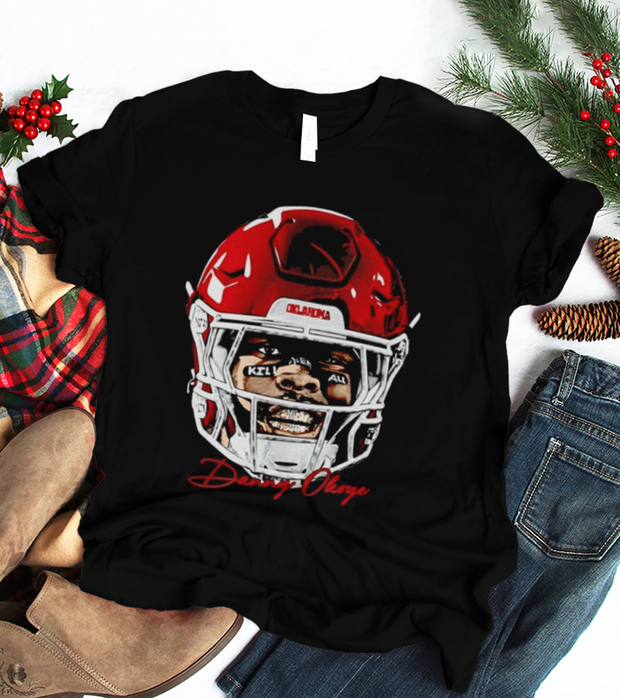Danny Okoye Oklahoma Sooners Football Helmet Swag T-Shirt