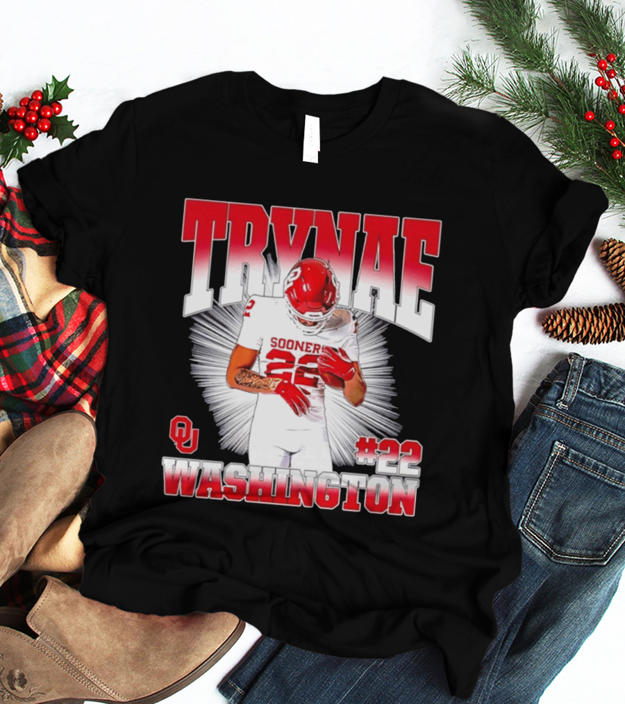 Trynae Washington Sooners Football #22 Oklahoma Player T-Shirt