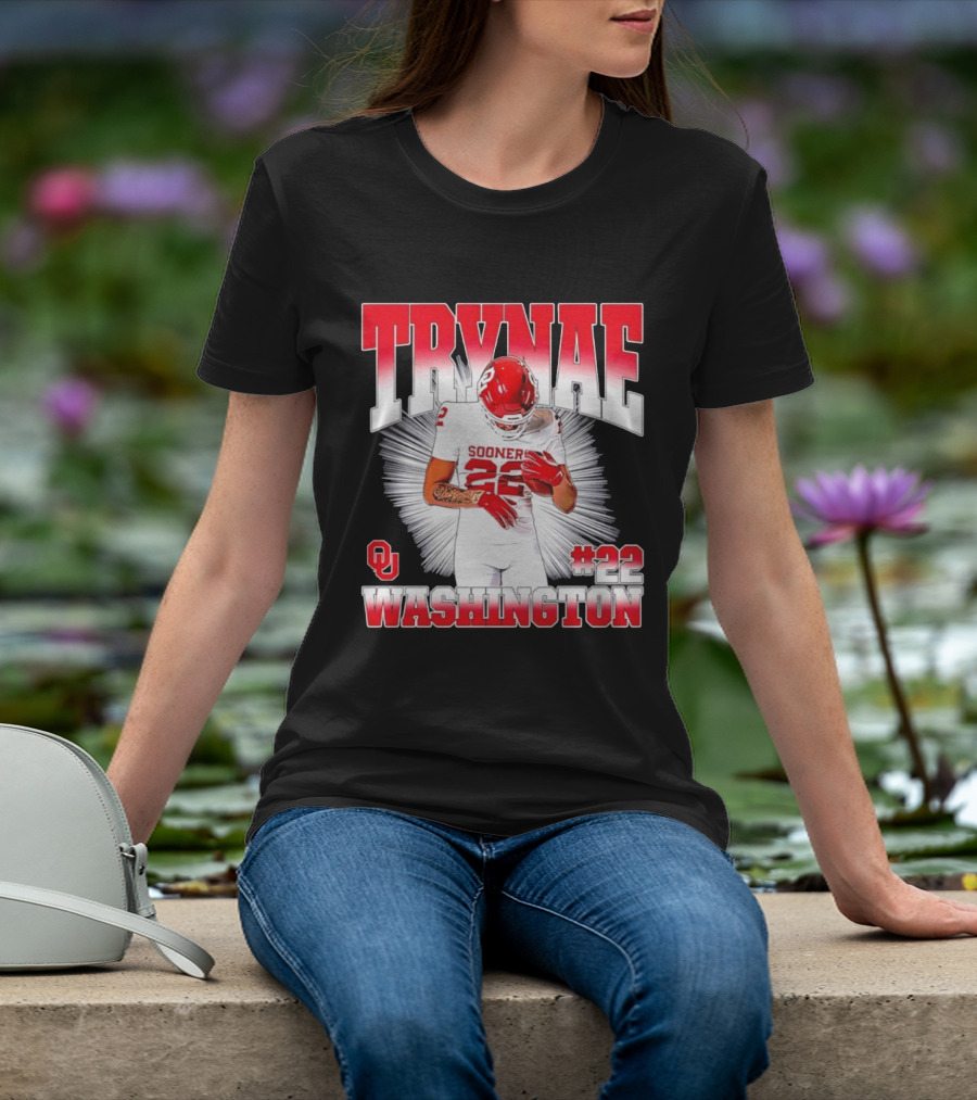 Trynae Washington Sooners Football #22 Oklahoma Player T-Shirt