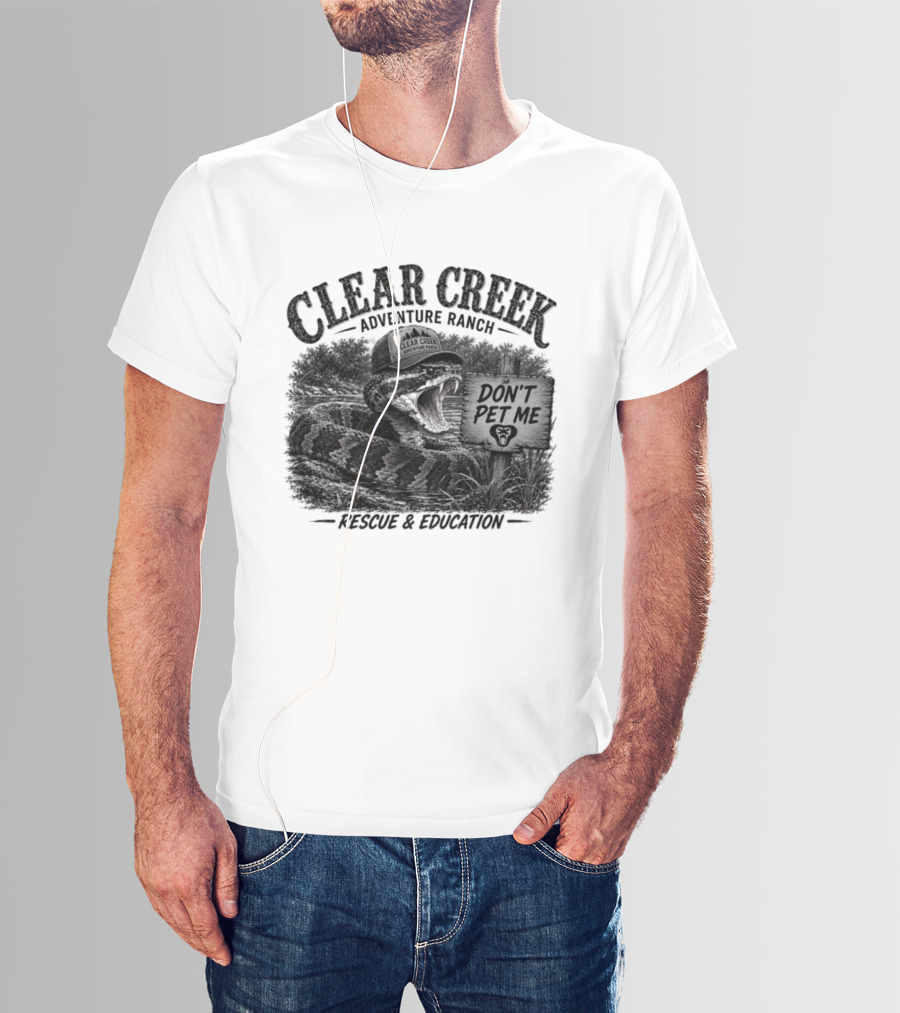 Clear Creek Adventure Ranch Don't Pet Me Rescue Education T-Shirt