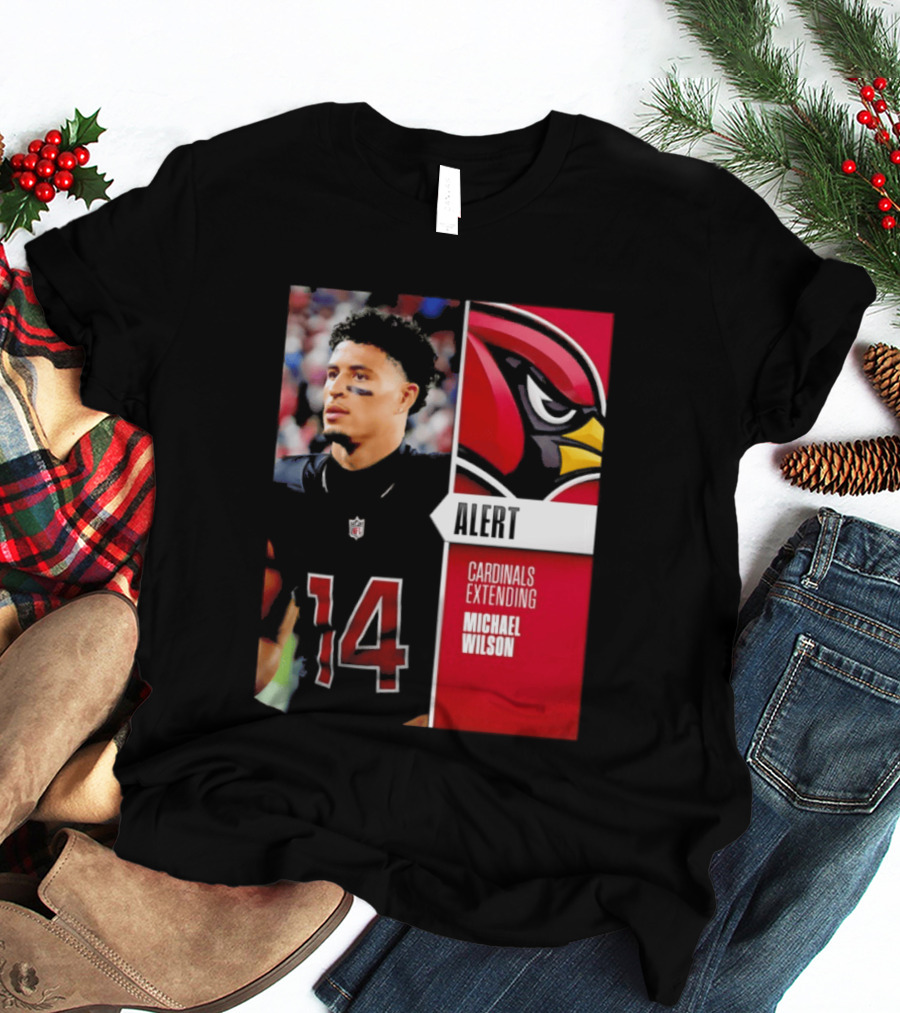 Alert Cardinals Extending Michael Wilson Arizona 14 T-Shirt
