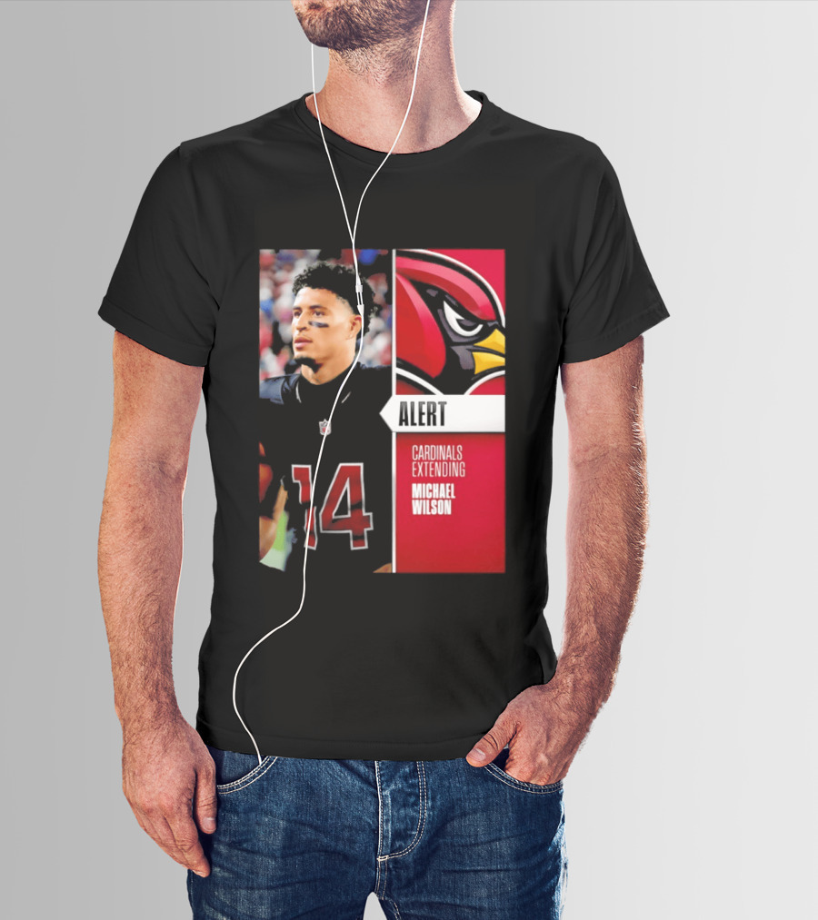 Alert Cardinals Extending Michael Wilson Arizona 14 T-Shirt