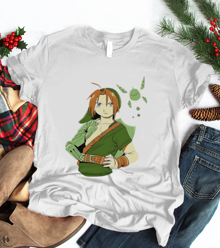 Edward Elric Crossover With Link Costume From Fullmetal Alchemist T-Shirt