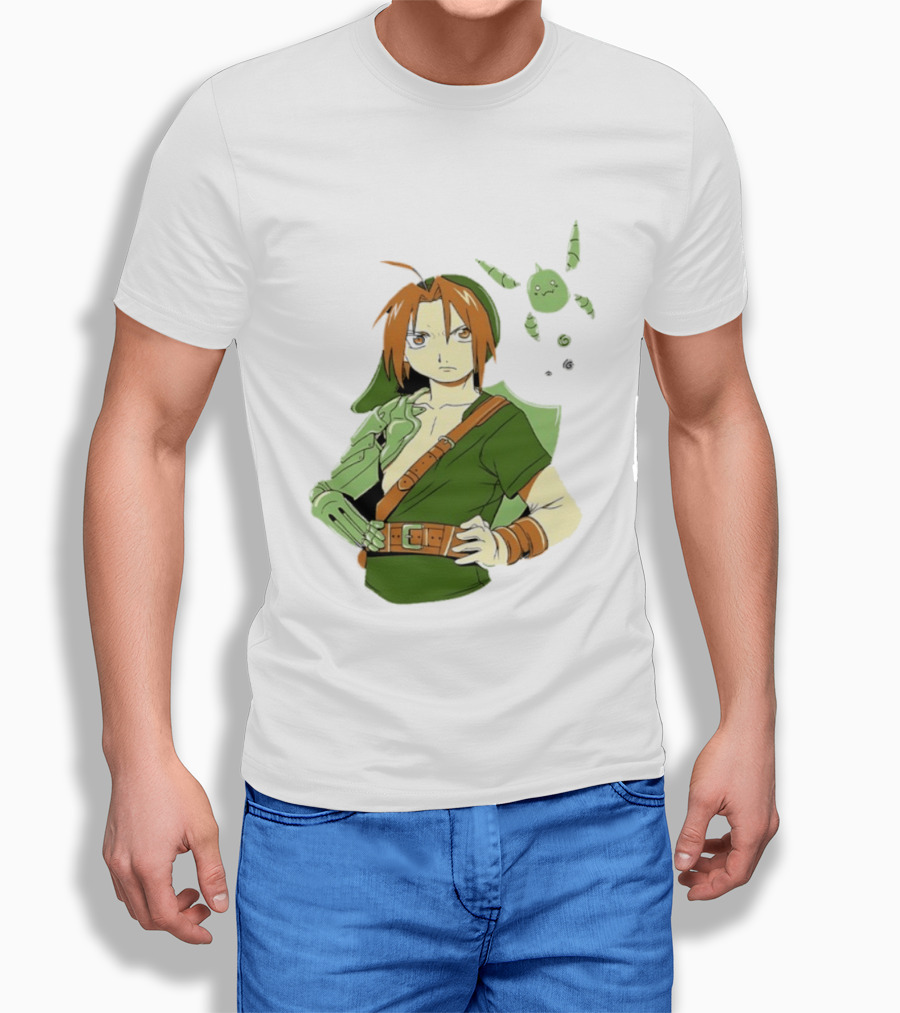 Edward Elric Crossover With Link Costume From Fullmetal Alchemist T-Shirt