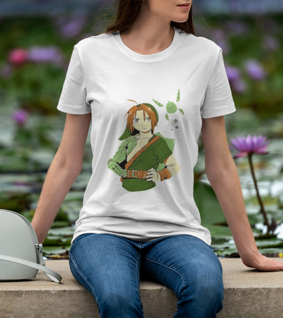 Edward Elric Crossover With Link Costume From Fullmetal Alchemist T-Shirt
