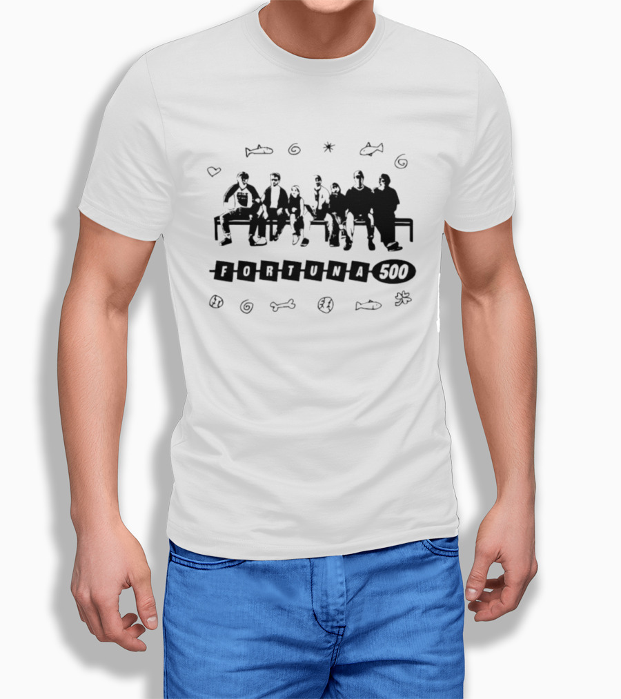 Fortuna 500 Group Bench Silhouettes With Doodles T-Shirt