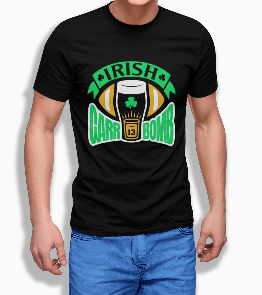 Notre Dame Fighting Irish Carr Bomb 13 Beer Pint T-Shirt