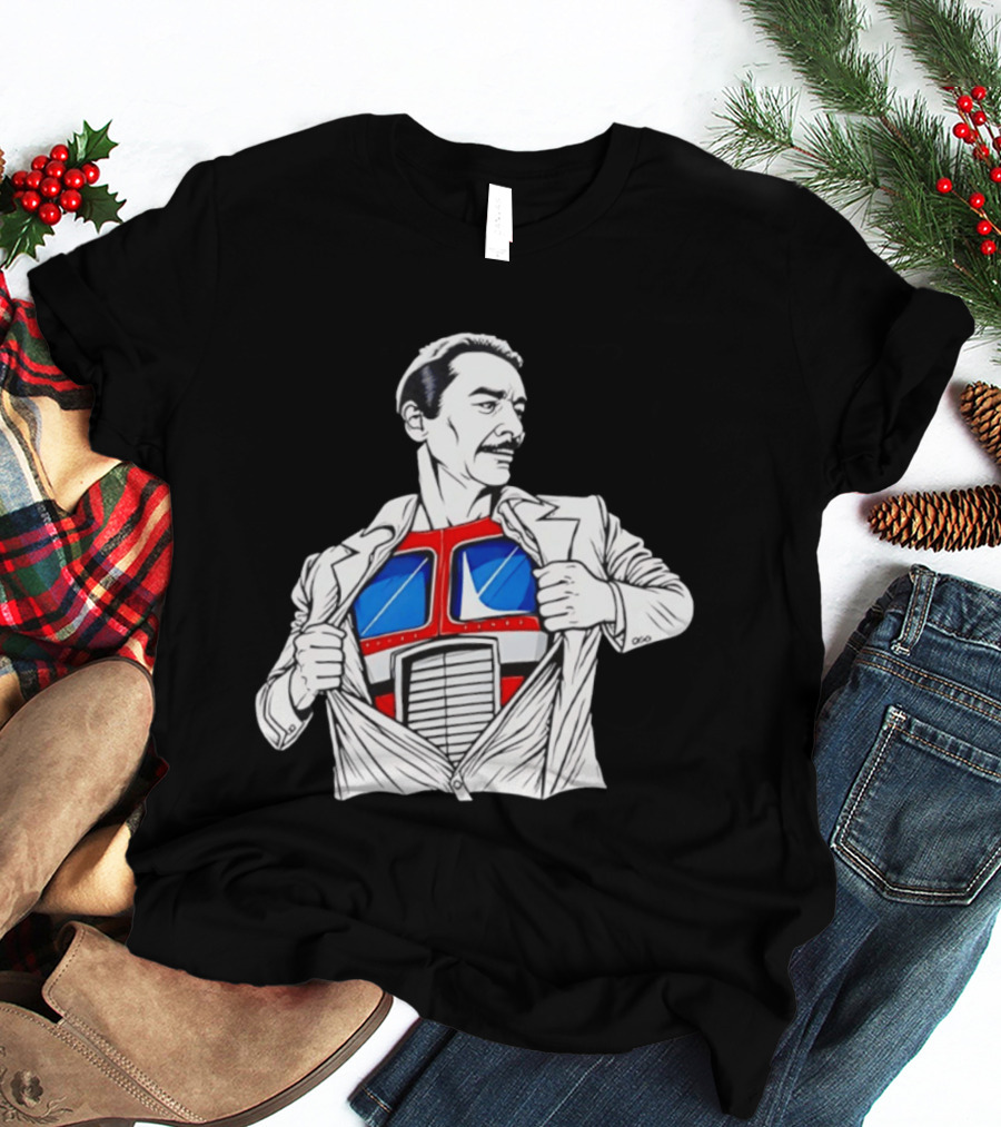 Peter Cullen Optimus Prime Clark Kent Superhero Transformation T-Shirt