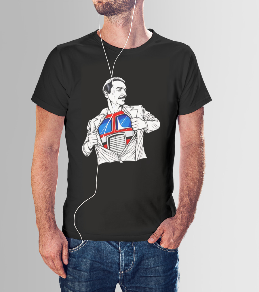 Peter Cullen Optimus Prime Clark Kent Superhero Transformation T-Shirt