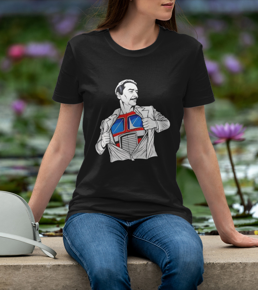 Peter Cullen Optimus Prime Clark Kent Superhero Transformation T-Shirt