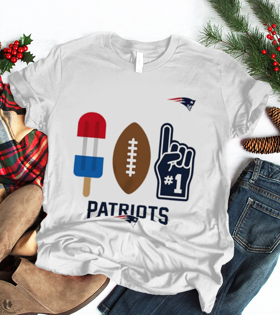 Patriots Americana Popsicle Football Number One Fan T-Shirt