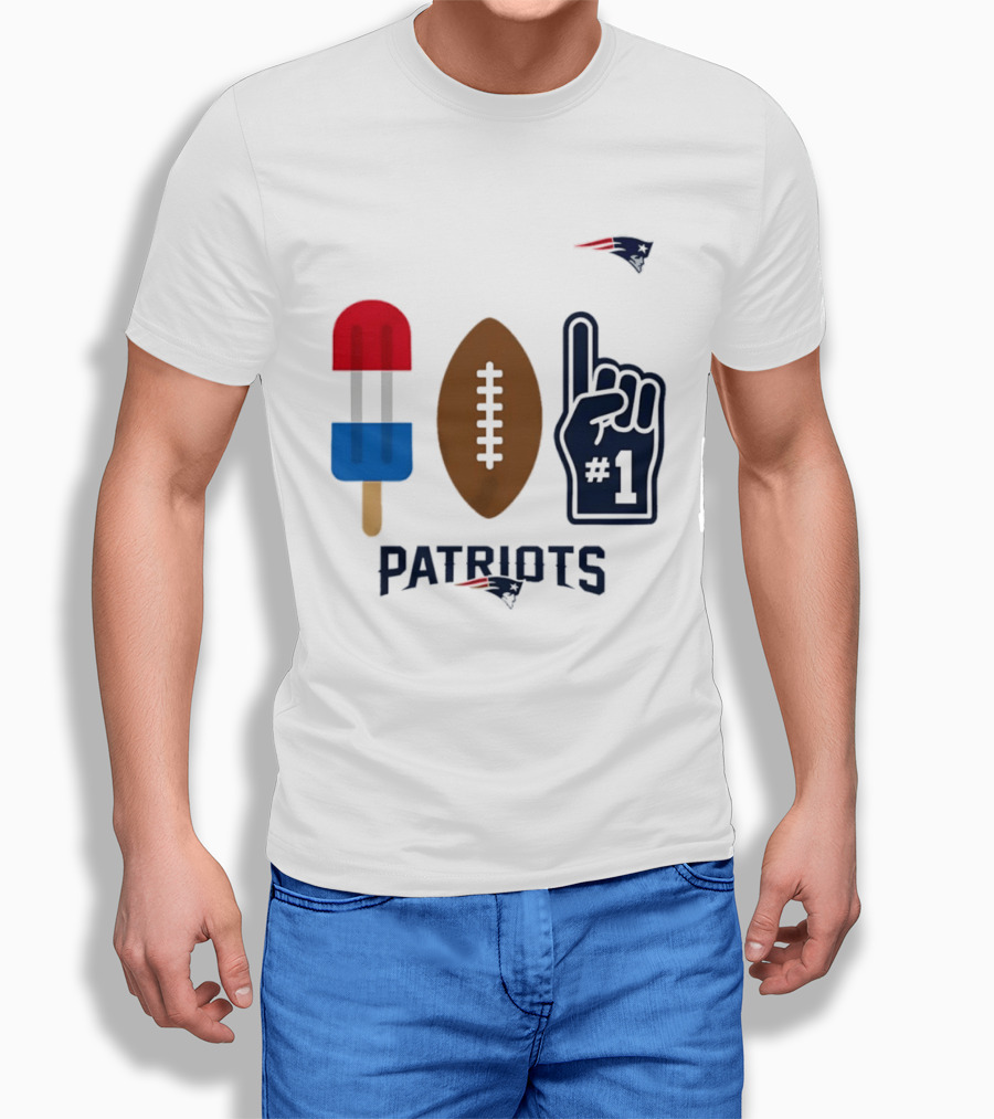 Patriots Americana Popsicle Football Number One Fan T-Shirt