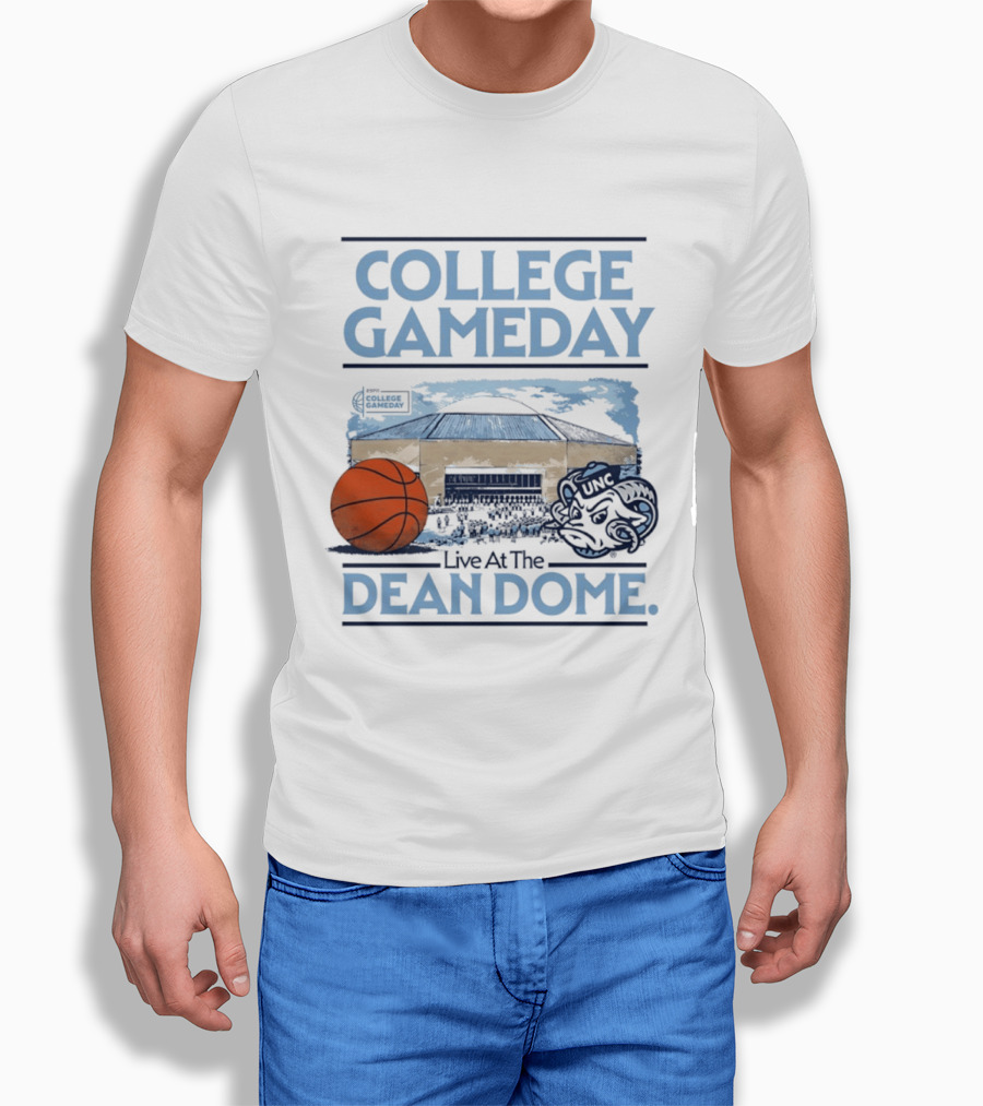 College GameDay North Carolina Tar Heels Basketball Live At The UNC Dean Dome T-Shirt