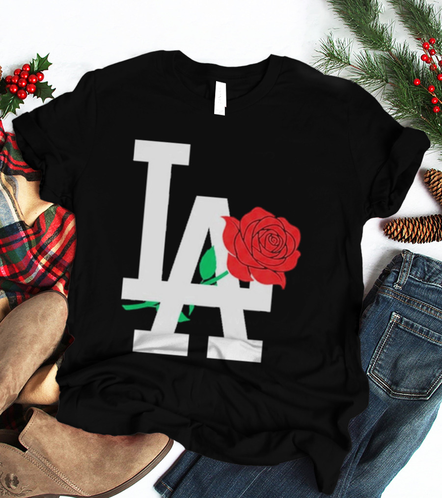 2026 Dodgers Date Night LA Rose T-Shirt