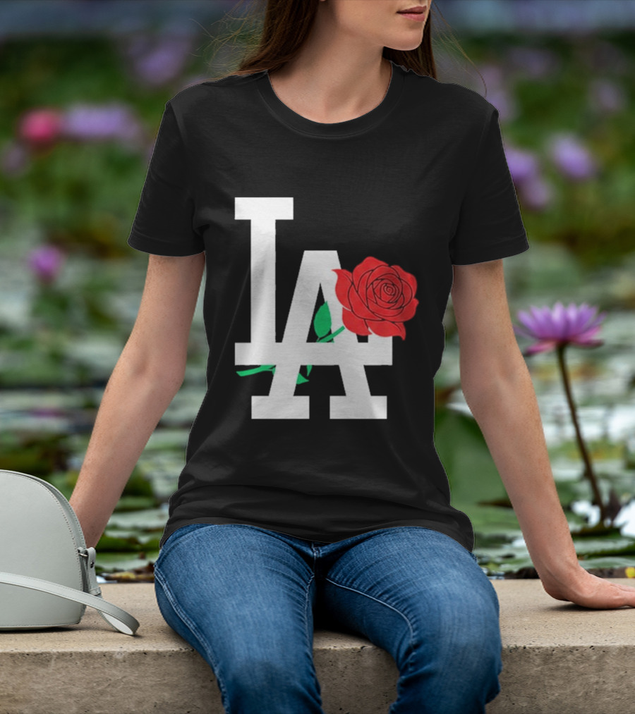 2026 Dodgers Date Night LA Rose T-Shirt
