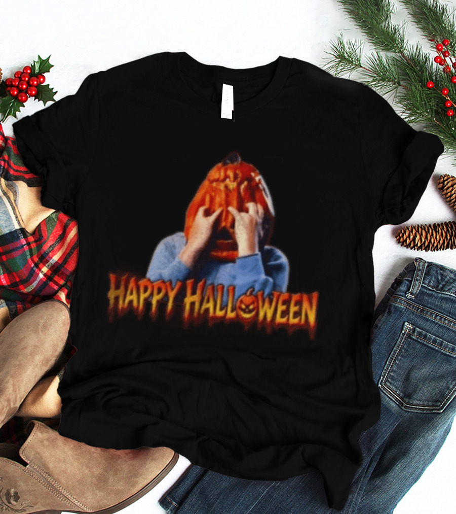 Halloween Pumpkin Head Child Happy Halloween T-Shirt