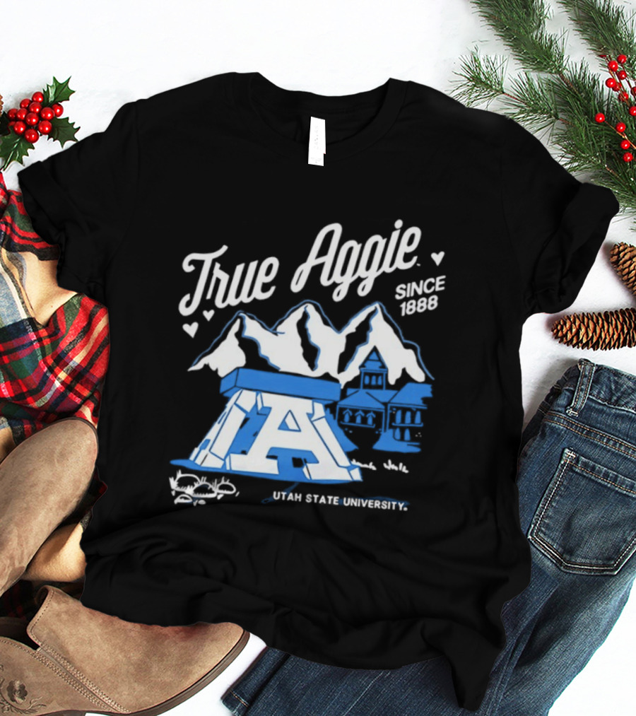True Aggie 1888 Utah State University Heritage Iconography T-Shirt