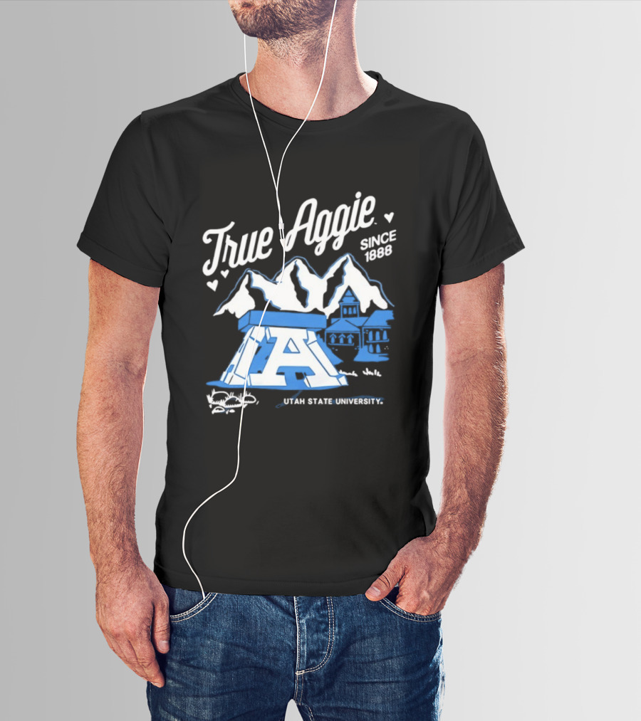 True Aggie 1888 Utah State University Heritage Iconography T-Shirt