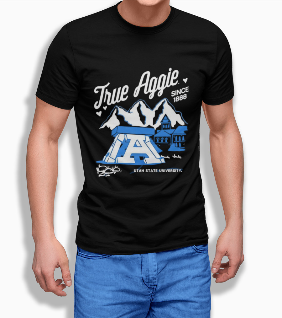 True Aggie 1888 Utah State University Heritage Iconography T-Shirt