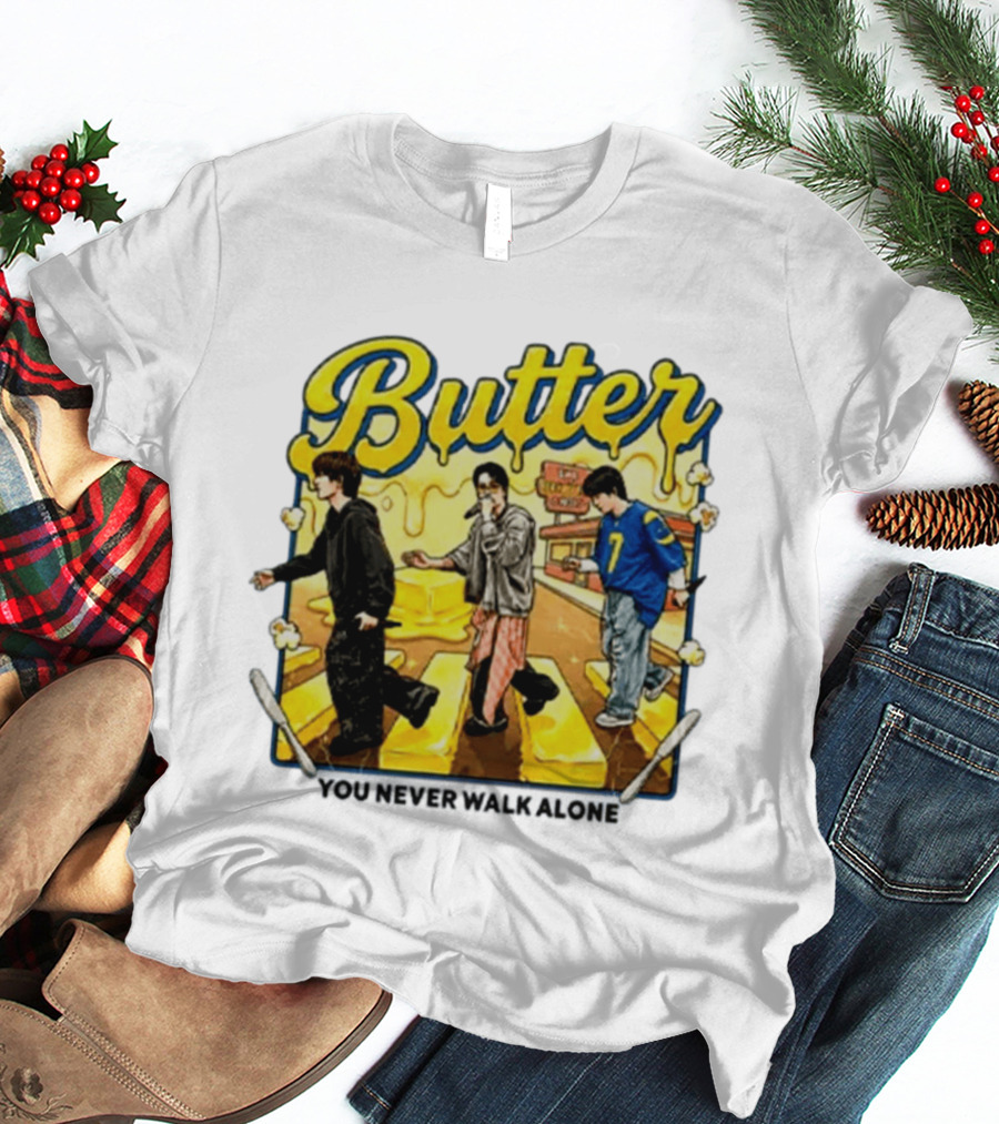 Butter BTS You Never Walk Alone Yellow Aesthetic Pop T-Shirt