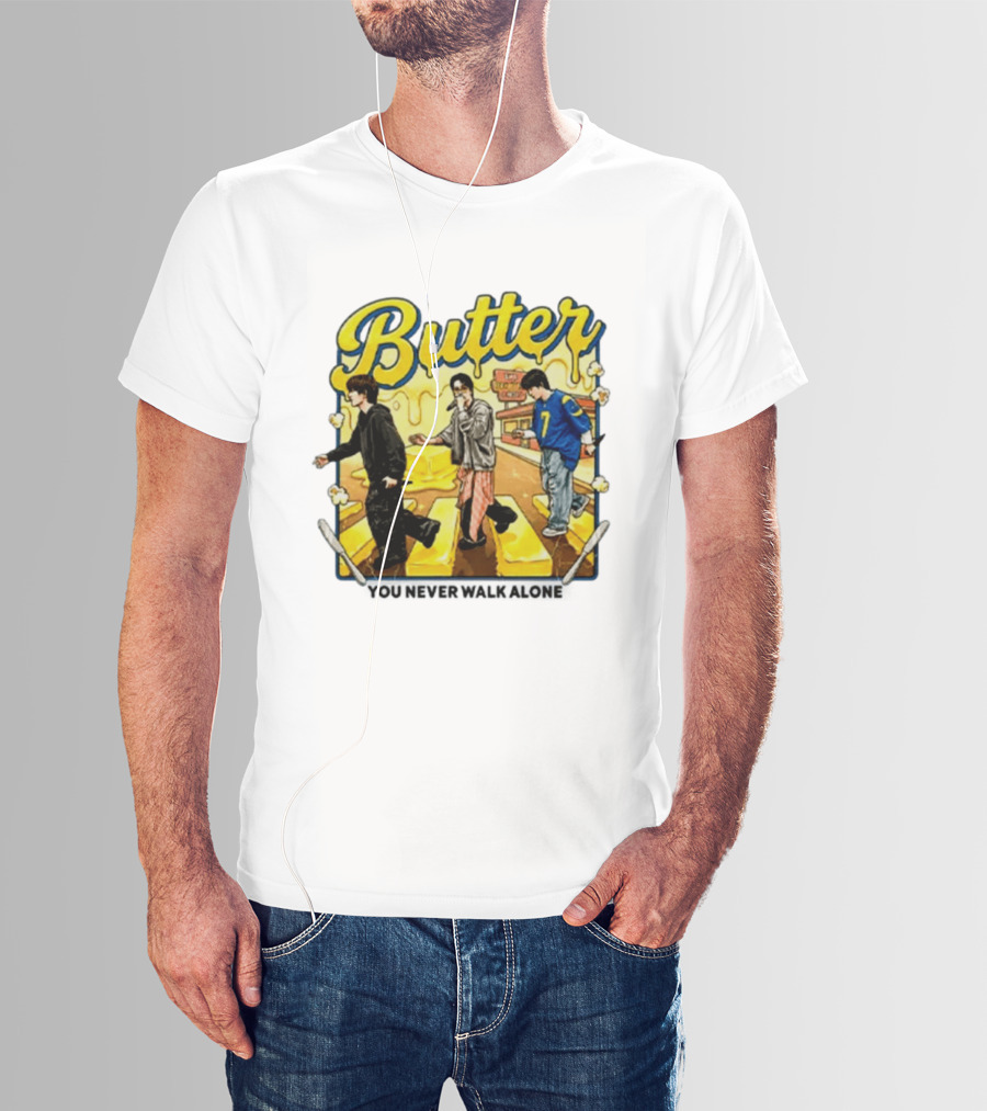 Butter BTS You Never Walk Alone Yellow Aesthetic Pop T-Shirt