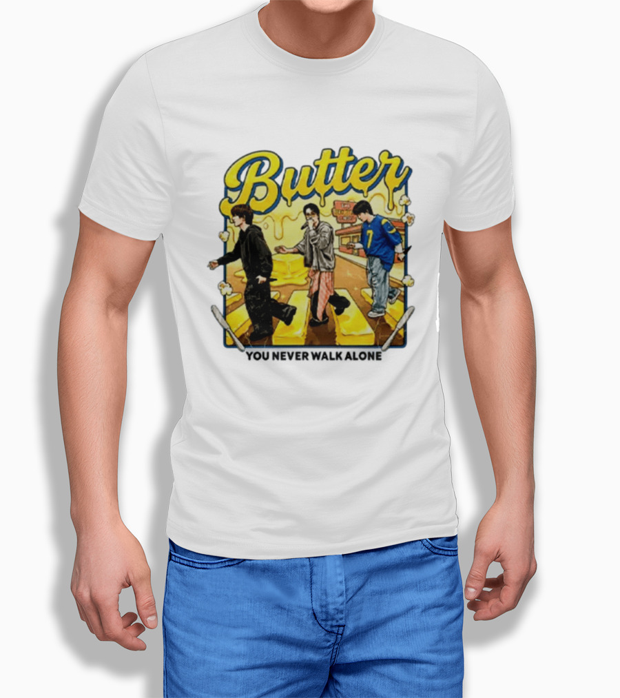 Butter BTS You Never Walk Alone Yellow Aesthetic Pop T-Shirt