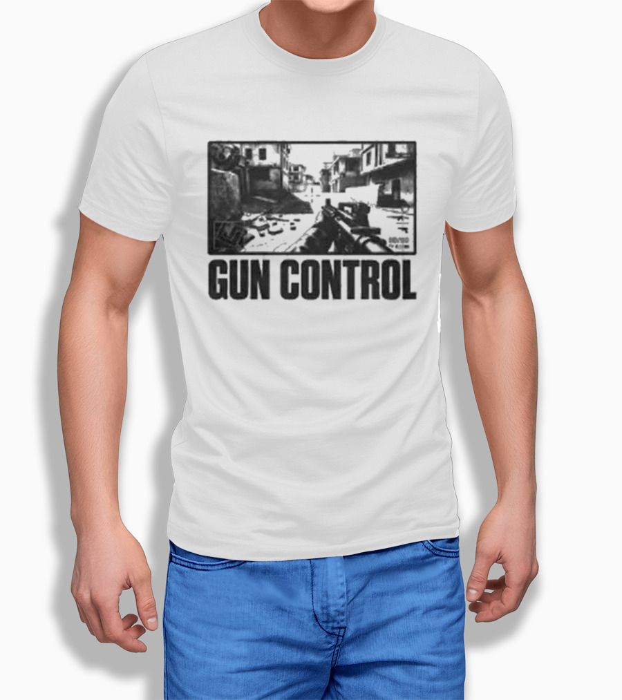 Christian Bale Movie Scene Gun Control T-Shirt