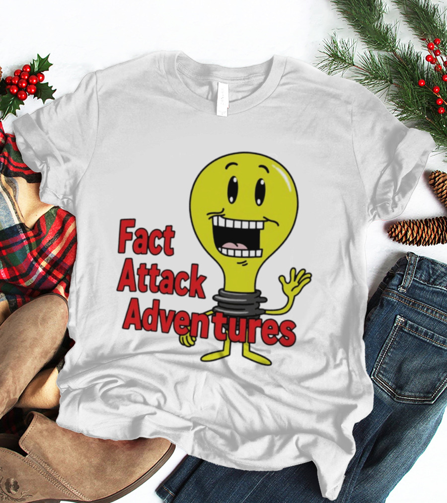Fact Attack Adventures Smiling Light Bulb T-Shirt