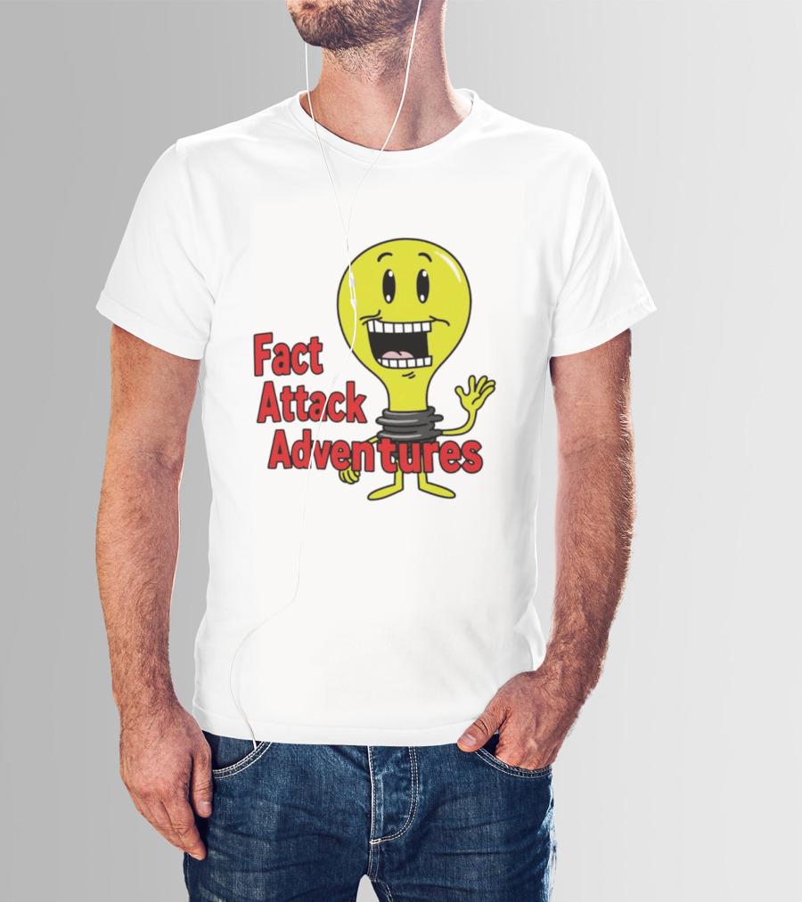 Fact Attack Adventures Smiling Light Bulb T-Shirt
