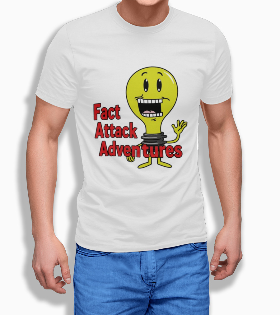 Fact Attack Adventures Smiling Light Bulb T-Shirt