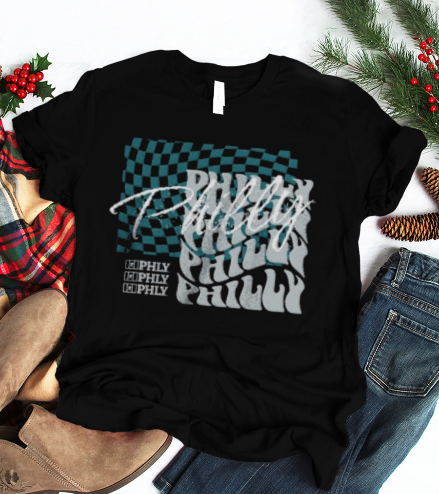 Philly Checkered Repeat Philadelphia Eagles Philly Philly T-Shirt