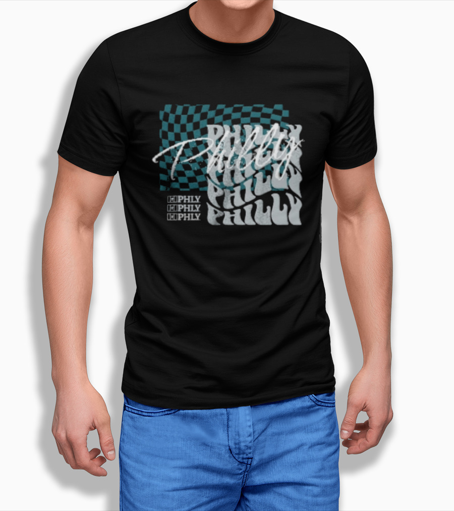 Philly Checkered Repeat Philadelphia Eagles Philly Philly T-Shirt