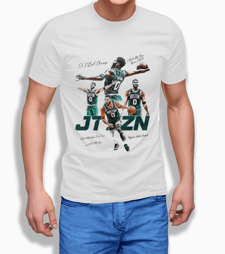 Jayson Tatum Boston Celtics JT SZN NBA Champ All Star Game MVP NBA First Team Oregon Gold Medal T-Shirt