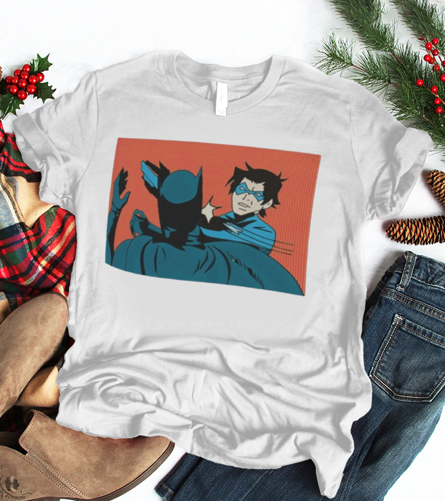 Nightwing Slaps Batman Dick Grayson Meme Comic Panel T-Shirt