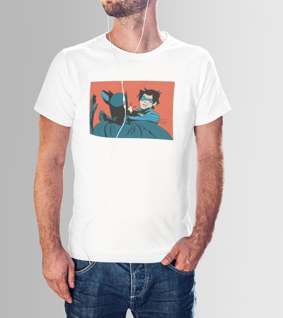 Nightwing Slaps Batman Dick Grayson Meme Comic Panel T-Shirt