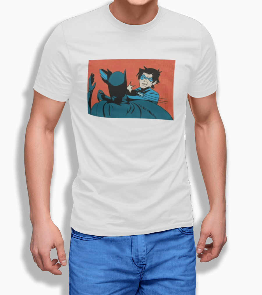 Nightwing Slaps Batman Dick Grayson Meme Comic Panel T-Shirt