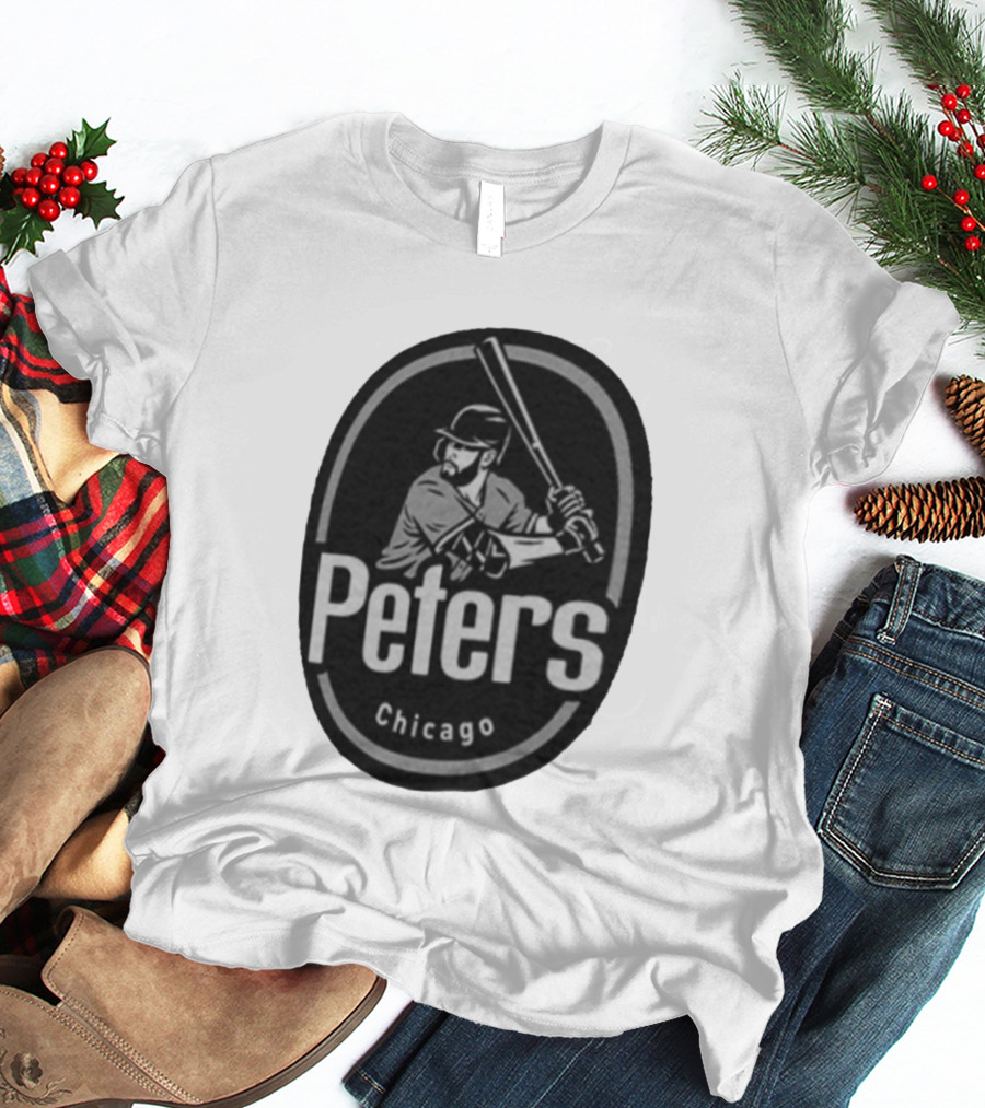 Peters Chicago Baseball Player Illustration White Sox T-Shirt