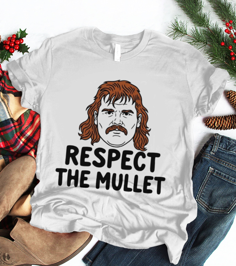 Respect The Mullet Retro Iconic Hairstyle T-Shirt