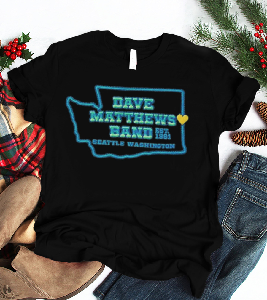 Dave Matthews Band Seattle Washington Est 1991 T-Shirt