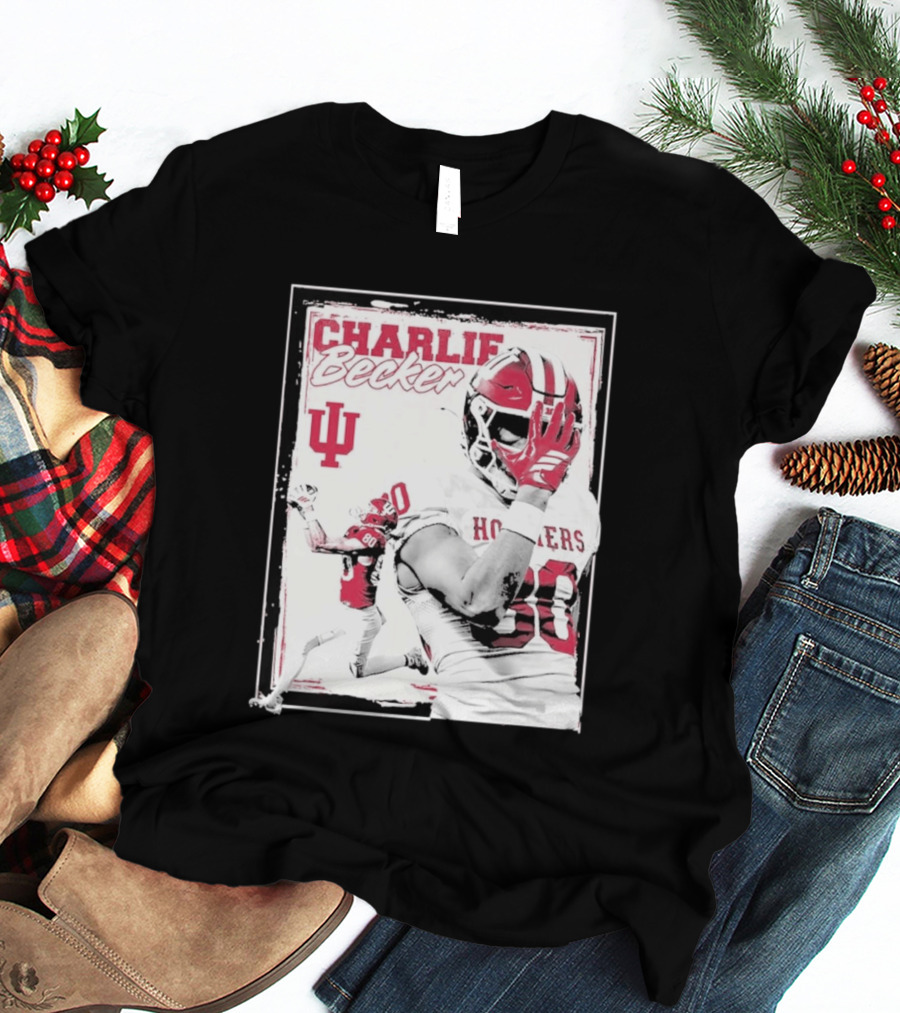 Charlie Becker Indiana Hoosiers Football Student Athlete #80 T-Shirt