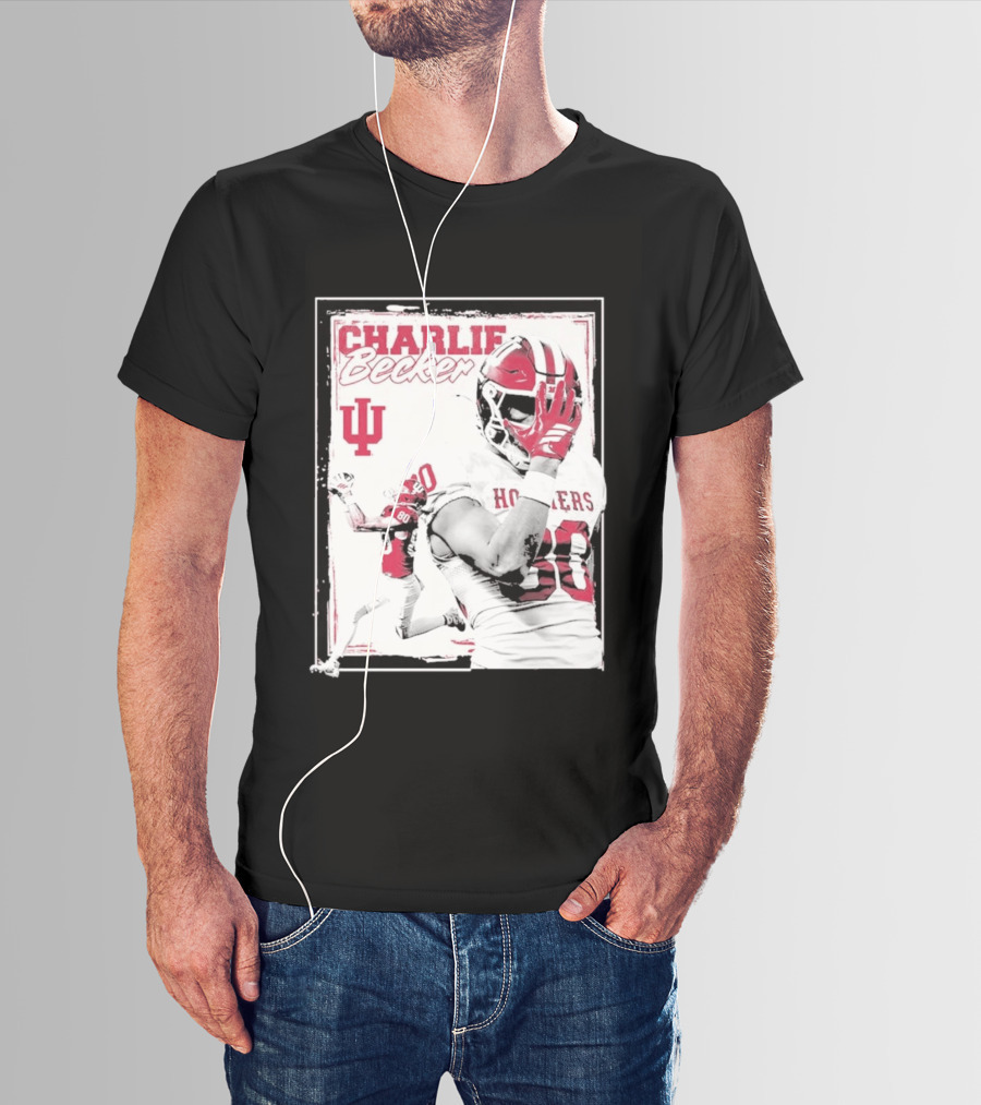 Charlie Becker Indiana Hoosiers Football Student Athlete #80 T-Shirt