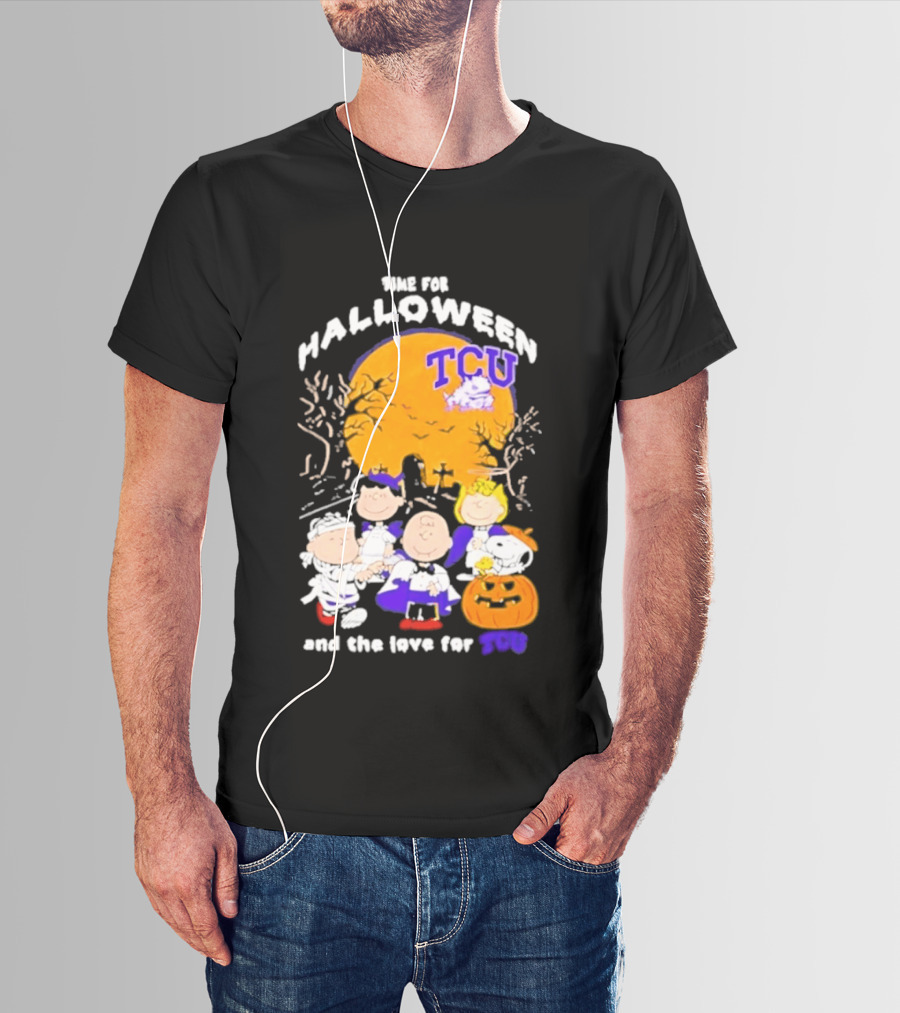 TCU Horned Frogs Halloween Snoopy Peanuts Time For The Love 2026 T-Shirt