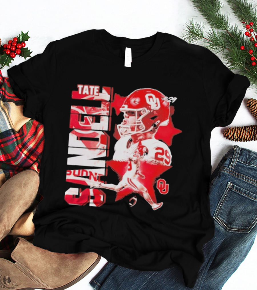 Tate Sandell 29 Oklahoma Sooners Football OU T-Shirt