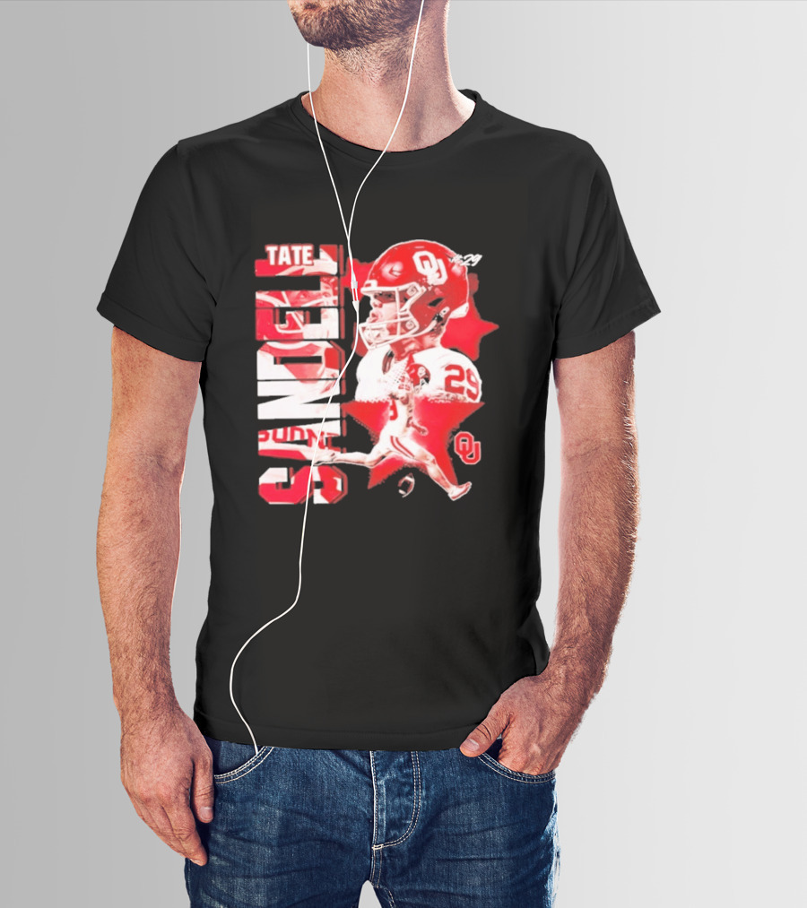 Tate Sandell 29 Oklahoma Sooners Football OU T-Shirt