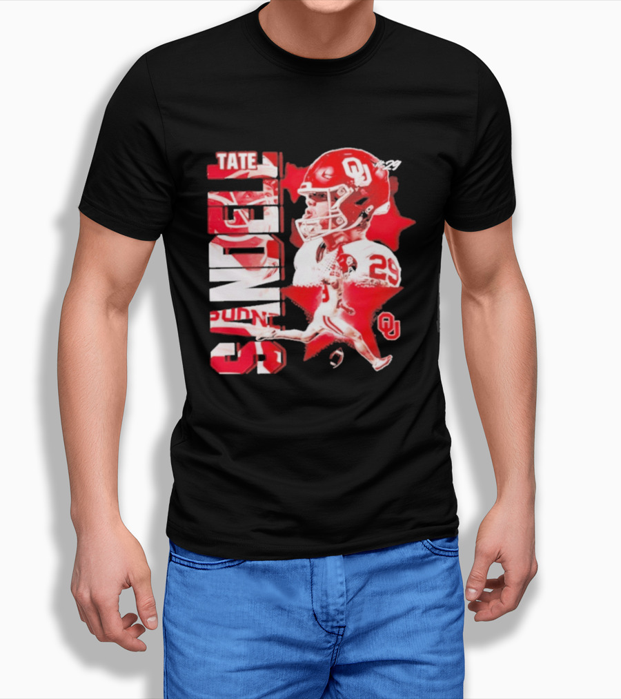 Tate Sandell 29 Oklahoma Sooners Football OU T-Shirt