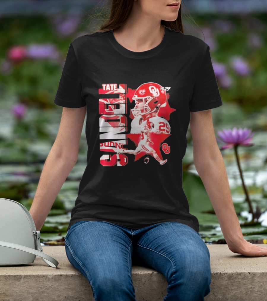 Tate Sandell 29 Oklahoma Sooners Football OU T-Shirt