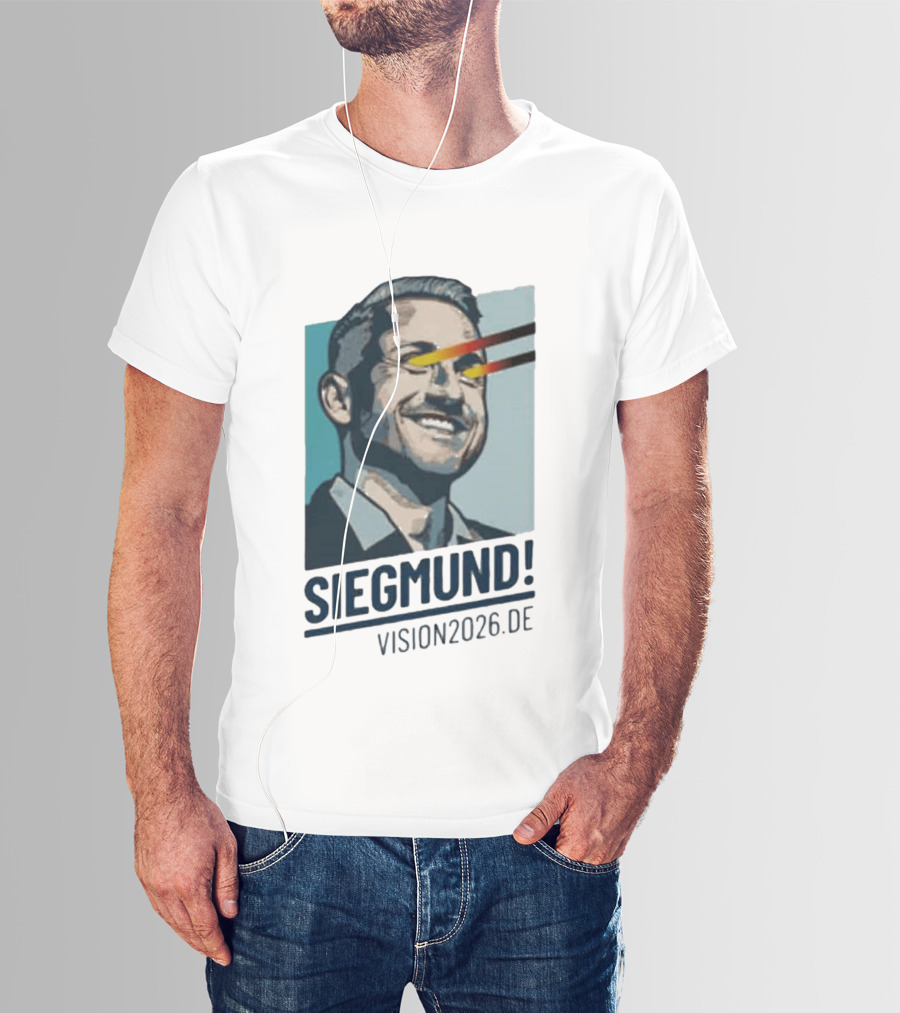 Siegmund Vision2026 DE German Flag Laser Eyes T-Shirt