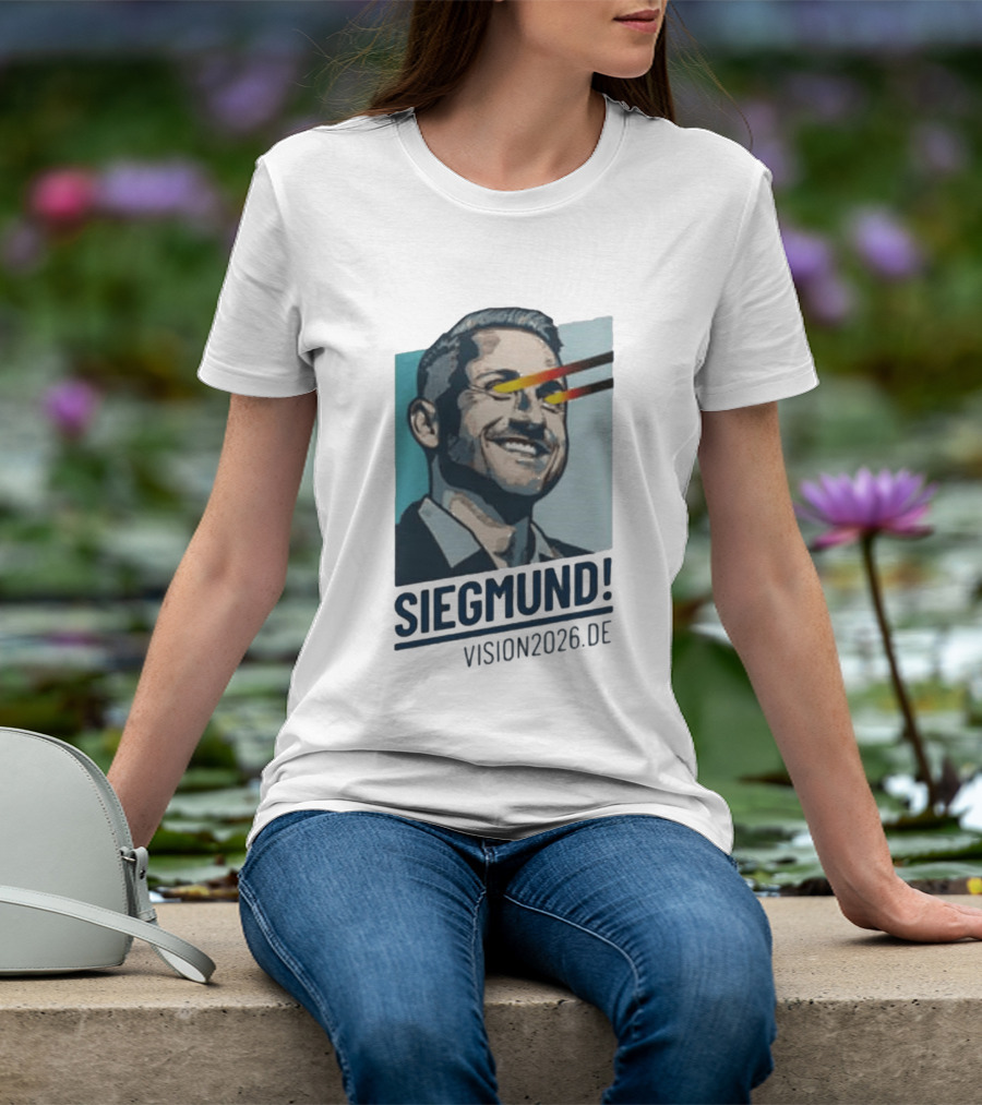 Siegmund Vision2026 DE German Flag Laser Eyes T-Shirt